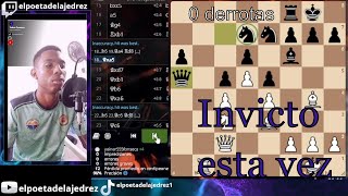 jugando Ajedrez con el poeta cero derrotas ajedrez chess live [upl. by Kcirde830]