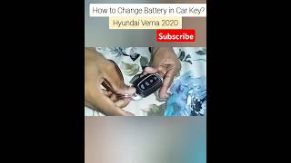 Car Key Battery replacement  Hyundai Verna car Key Battery change  Remote Key cell change steps [upl. by Boeschen]