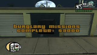 GRAND THEFT AUTO San Andreas  Burglary Mission Infinite Stamina [upl. by Anhpad]