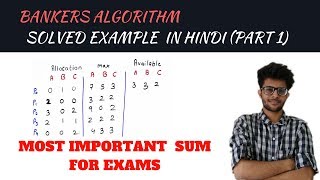 Bankers algorithm with solve example part 1 in hindi  Operating system series [upl. by Daniela709]