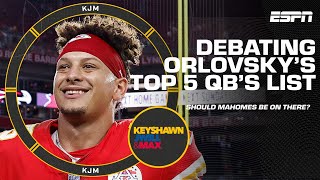 Debating Dan Orlovskys Top 5 QBs of all time list  KJM [upl. by Lala]