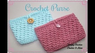 Crochet Mini Purse  Suzette Stitch [upl. by Nonnarb]