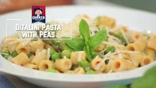 Chef Osamas Quaker Ditalini Pasta with Peas Recipe [upl. by Matthus364]