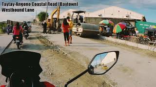 TaytayAngono Coastal Road Improvement Update  Baytown  Floodway  Yamaha NMax 155 [upl. by Imat]