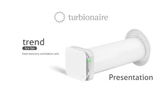 Turbionaire TREND HRV FAN 100 WM  Heat Recovery Ventilation Unit [upl. by Ynove735]