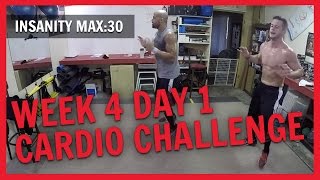 INSANITY MAX 30 Week 4 Day 1 Cardio Challenge NC FIT CLUB [upl. by Annagroeg72]