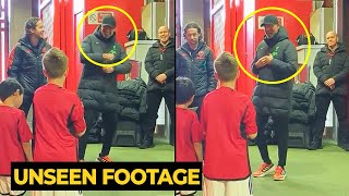 Jurgen Klopp look so humble joking with Man United young ballboys in tunnel  Football News Today [upl. by Anniram]