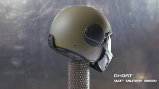 CABERG GHOST Matt Military Green  HELMET VIEW 360° [upl. by Idac735]