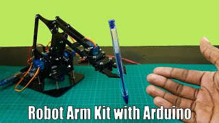 How to assemble and control a 4 DOF robot mechanical arm kit with Arduino  Step by step [upl. by Elleynad]