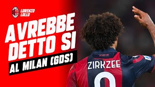 🤔 ZIRKZEE AVREBBE DETTO SI AL MILAN GDS milannews [upl. by Nosille]