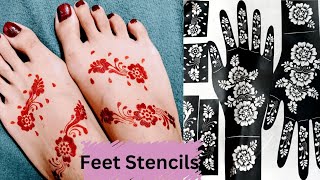 Mehndi Henna stickers for feet Mehndi Stencils designs for footMehndi k Designs [upl. by Demona]