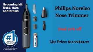 Philips Norelco Nose Trimmer 3000 For Nose Ears and Eyebrows Black NT360042 [upl. by Coney]