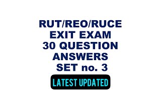 COC Revalidation for all Engineers RUT  REO  RUCE  EXIT EXAMS QUESTION amp ANSWERS  SET no 3 [upl. by Kera]