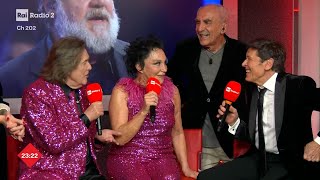 ntervista a Gianni Morandi e Ricchi e Poveri 3ª serata  Radio2 a Sanremo [upl. by Dare172]