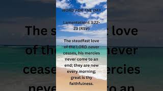 Daily Bible Verse  Lamentations 32223 bible bibleverse bibleverseoftheday wordoftheday [upl. by Enirolf]