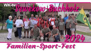 Familiensportfest 2024  Die Dörfer Buchholz und Sewekow im Wettstreit zum Sommerfest WittstockTV [upl. by Ilahtan]