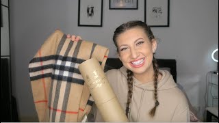 BURBERRY CLASSIC CASHMERE SCARF REVIEW  KATIE FRANCIS [upl. by Cadell]