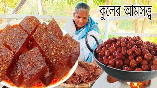 এই ভাবে শুকনো বরইয়ের আমসত্ব বরইসত্ত্ব বানিয়ে ১ বছর সংরক্ষণ করুন  Aamsotto recipe in bengali [upl. by Akeenahs]