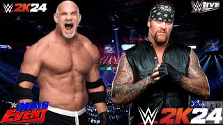 GOLDBERG VS THE UNDERTAKER MAIN EVENTS  WWE 2K24  WWE 2024 [upl. by Etnaik]