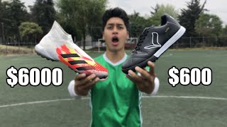 Jugar Futbol con 600 vs 6000 😱 TENIS BARATOS vs CAROS  ¿Cuales son mejor 🤔⚽️ [upl. by Anole]