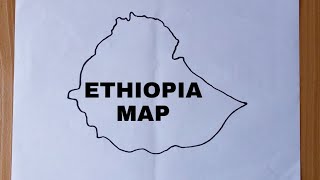 How To Draw Map Of Ethiopia step by step [upl. by Yehsa97]