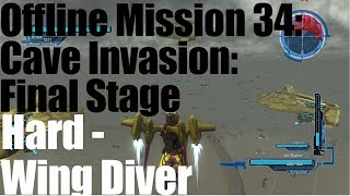 EDF 5 Offline Mission 34 Cave Invasion Final Stage  Wing Diver  Hard [upl. by Marice3]