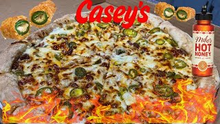 Casey’s gas station jalapeño popper pizza review [upl. by Stalder]