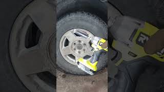 Ryobi impact driver Lug nut removal test [upl. by Rabassa]