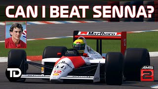 Can I Beat Sennas 1988 F1 Hockenheim Pole Time WR Time Trial FClassic Gen2 in AMS2 [upl. by Ttevi]