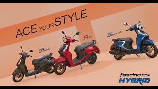 Yamaha Fascino 125 FI Hybrid  Ace Your Style  Equipped with Answer Back function [upl. by Nojed]