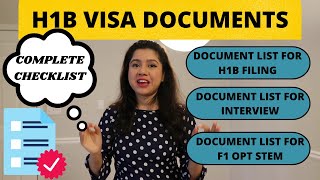 What are the DOCUMENTS REQUIRED for H1B VISA  Complete Checklist [upl. by Nauqas715]