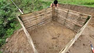 Video Full230 Days Gardening  Harvesting Huge Bamboo Shoot  make wooden doorsbuilding a new life [upl. by Aroc]