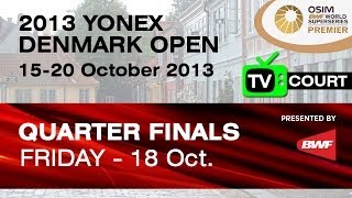 QF TV Court  MS  Lee Chong Wei vs Jan O Jorgensen  2013 Yonex Denmark Open [upl. by Eetsim]