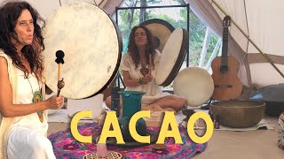 Cacao ceremony music with Elena Teixidor  Show me how to fly song with shamanic drum [upl. by Zonnya253]