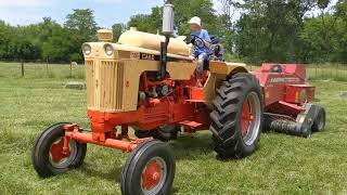 Baling Hay In Style hay tractor farming [upl. by Ecyaj870]