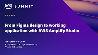 AWS Summit SF 2022  From Figma design to working application with AWS Amplify Studio FWM301 [upl. by Aliel653]