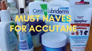 ACCUTANE PRODUCT MUSTS Musthave Products while on Isotretinoin [upl. by Ecissej]