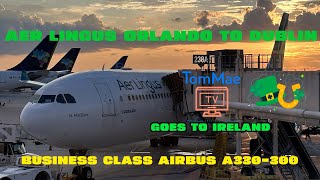 Aer Lingus to Dublin Business Class A330300 Orlando to Dublin Ireland Direct flight [upl. by Fleta]