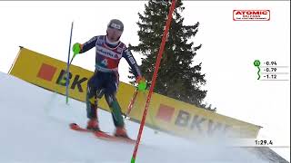 Lucas Braathen 🇳🇴  mens slalom Adelboden 2nd run Jan 8 2023 weareskiing atomic [upl. by Ruddy612]