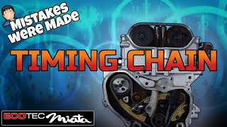 TIMING CHAIN 24 GM Ecotec Motor Replacement  DIY Ecotec Miata Swap [upl. by Eihcir]