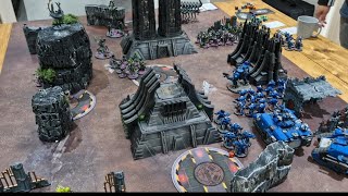 Warhammer 40000 10th Edition Battle Report Space Marines vs Necrons [upl. by Ormiston]