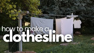 How to Make an Outdoor Clothesline  Super Easy Tutorial [upl. by Ange]