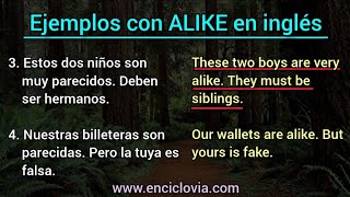 ✅ Diferencia entre LIKE y Alike en inglés [upl. by Bruce770]