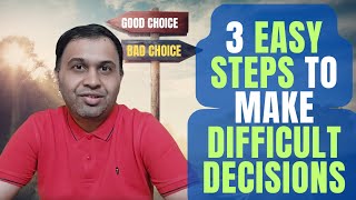 3 EASY steps to make DIFFICULT career finance or life decisions [upl. by Buff]