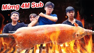 Heo Quay Nguyên Con 40Kg Đãi Cả Team Ăn Mừng 4 Triệu Người Đăng Ký  Grilled Pork 4M Sub  TQ97 [upl. by Golub49]