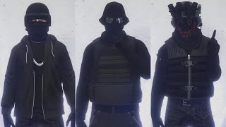 GTA V  5 Easy Tryhard Outfits Tutorial 70 Black Outfits 2022 [upl. by Lose]