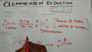 Clemmensen reduction reaction mechanismtamilSANTHOSHCHEMISTRY [upl. by Torosian]