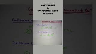 gattermann gattermann koch reaction class12 shorts youtubeshorts shortsviral [upl. by Acinomed483]