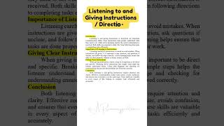 Listening PartII English Grammar Instant Essay for Exam Success ARsummaryguidance shortsViral [upl. by Swanhildas967]