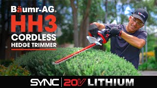 BaumrAG HH3 Cordless 20V SYNC Series Hedge Trimmer [upl. by Cud]